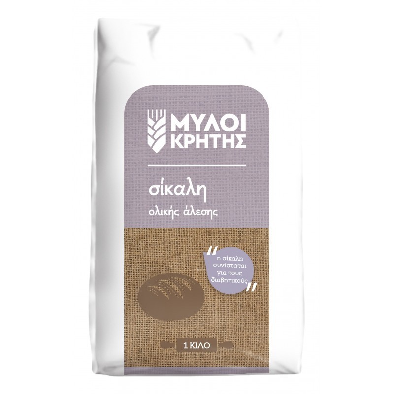 Rye Wholegrain Flour 1kg MILLS OF CRETE