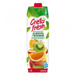 10 Φρούτα 7 Βιταμίνες Φυσικός Χυμός 1 lt Creta Fresh